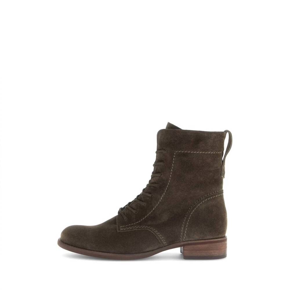 NEW GABOR women's suede ankle boot in olive